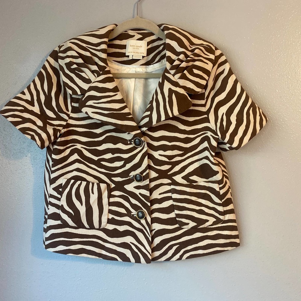 Kate Spade Safari Zebra Print Size 8